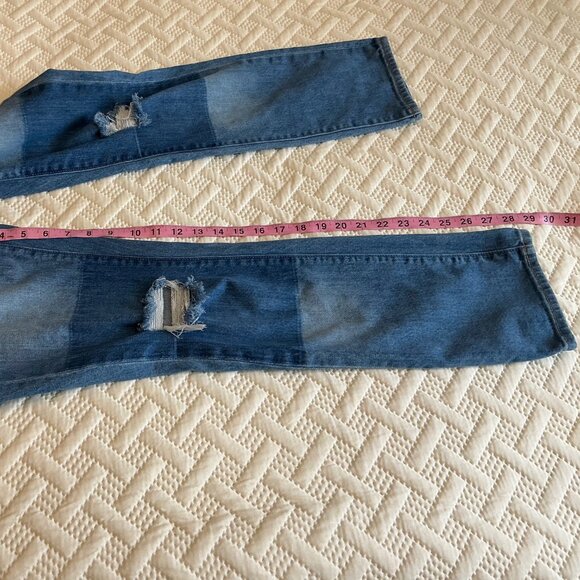J. Crew Womens Broken In Boyfriend Jeans 25 Blue Medium Wash Distressed - Picture 12 of 12